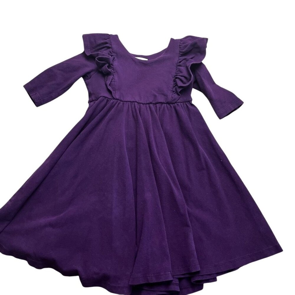 Remie Girl Size 4 Purple Plum Twirl Dress Play Condition
